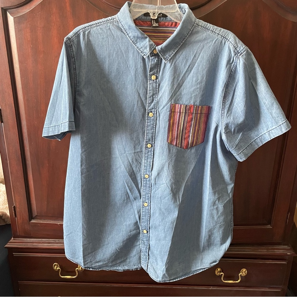 21 men short sleeve button up shirt